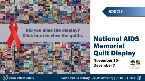 National AIDS Memorial Quilt Display title page