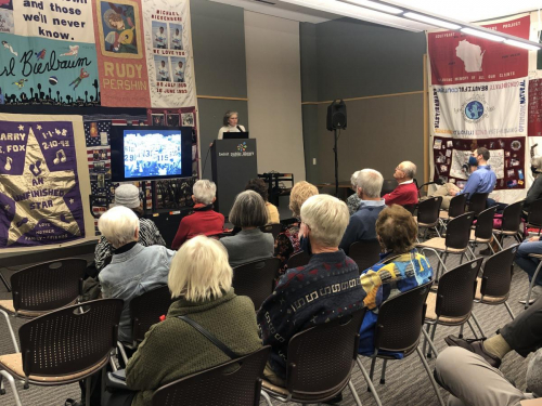 Ann Bausum, author of Viral: The Fight Against AIDS in America spoke to a full room and drew comparisons and contrasts between our country's response to the AIDS crisis and the COVID pandemic.