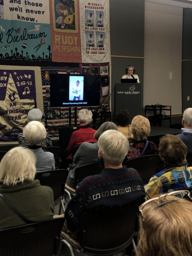 Ann Bausum, author of Viral: The Fight Against AIDS in America spoke to a full room and drew comparisons and contrasts between our country's response to the AIDS crisis and the COVID pandemic.