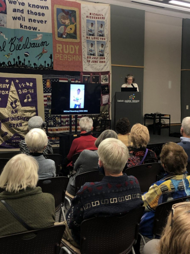 Ann Bausum, author of Viral: The Fight Against AIDS in America spoke to a full room and drew comparisons and contrasts between our country's response to the AIDS crisis and the COVID pandemic.